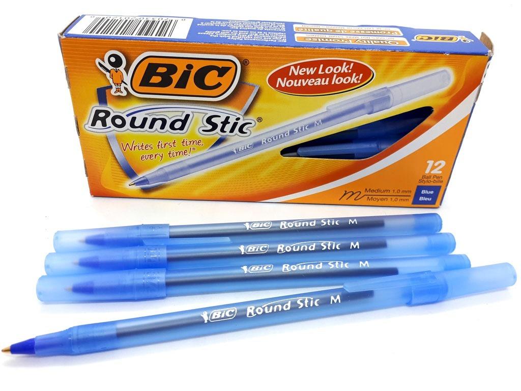 Bolígrafo Bic Round Stick caja  x12