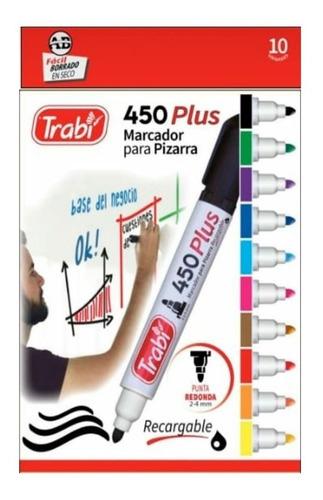 MARCADOR PIZARRA 450 X10 TRABI 