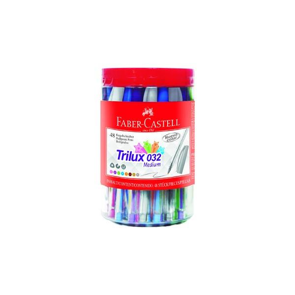 Bolígrafo Faber Castell Trilux x 48 unidades