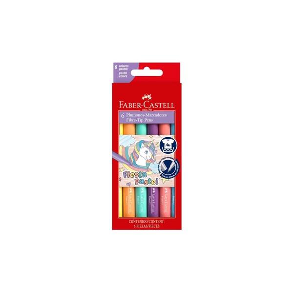 Marcadores Faber Castell Pastel x 6