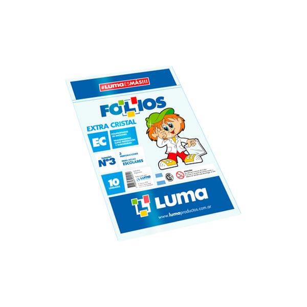 FOLIO ESCOLAR X100 POLIPROPILENO LUMA 