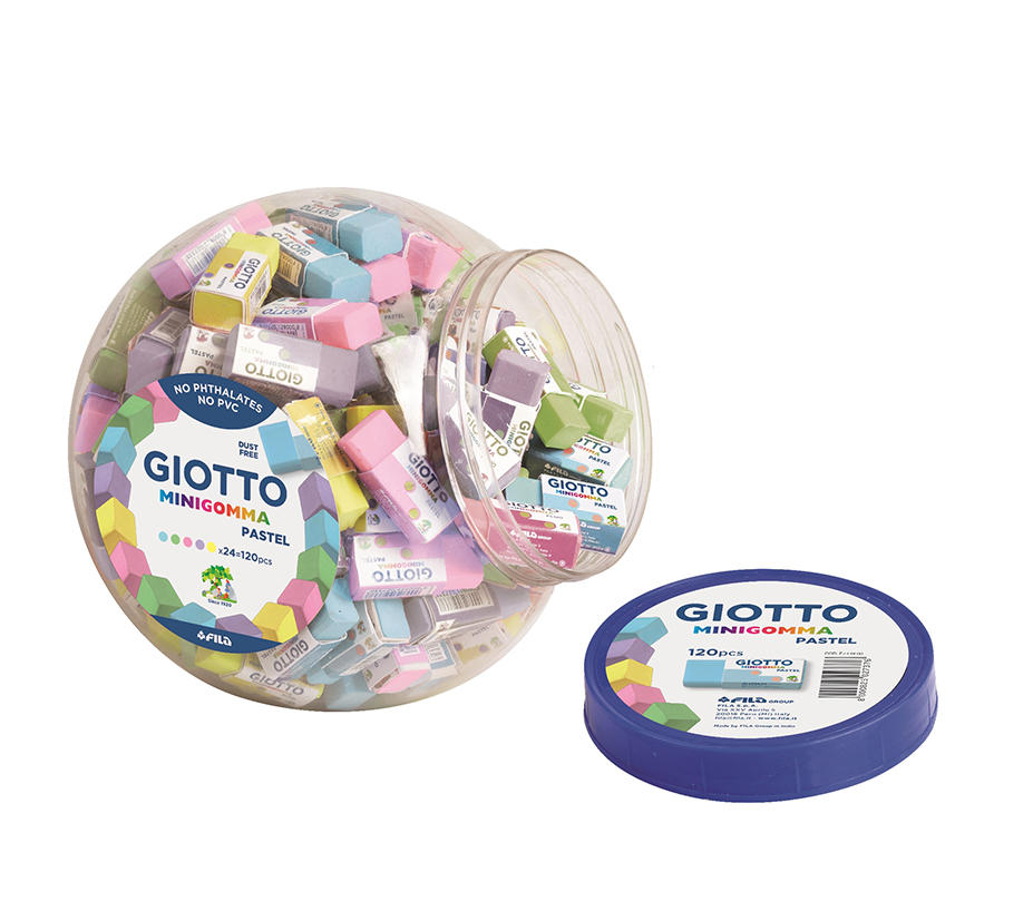 Goma Giotto Pastel x 120 unidades