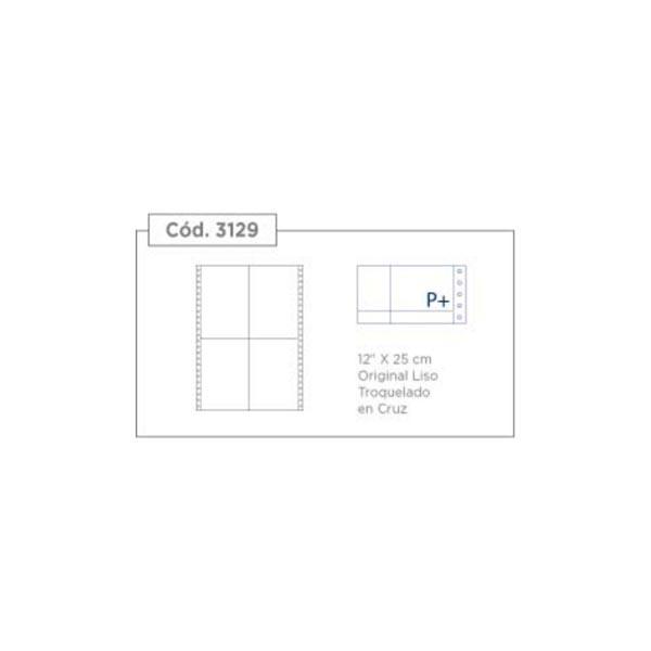 Formulario Continuo 12x25 Original Troquelado Cruz