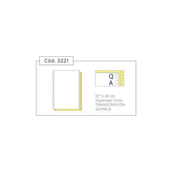 Formulario Continuo 12x24 Duplicado Color Transcripción Química