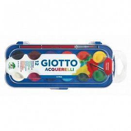 ACUARELA GIOTTO X 12 COLORES BANDEJA + PINCEL (351200)