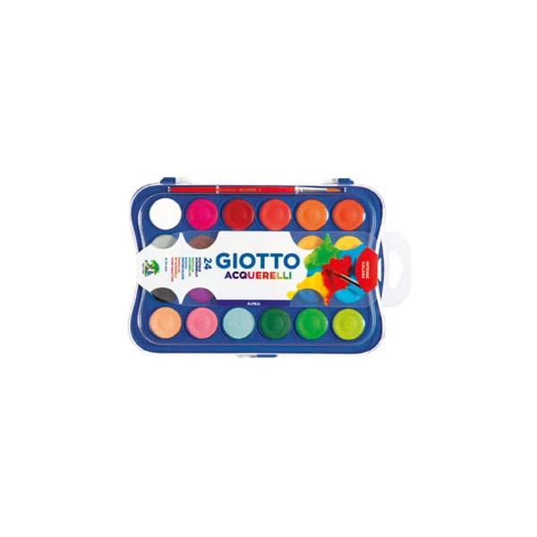 ACUARELA GIOTTO X 24 COLORES BANDEJA + PINCEL (352400)