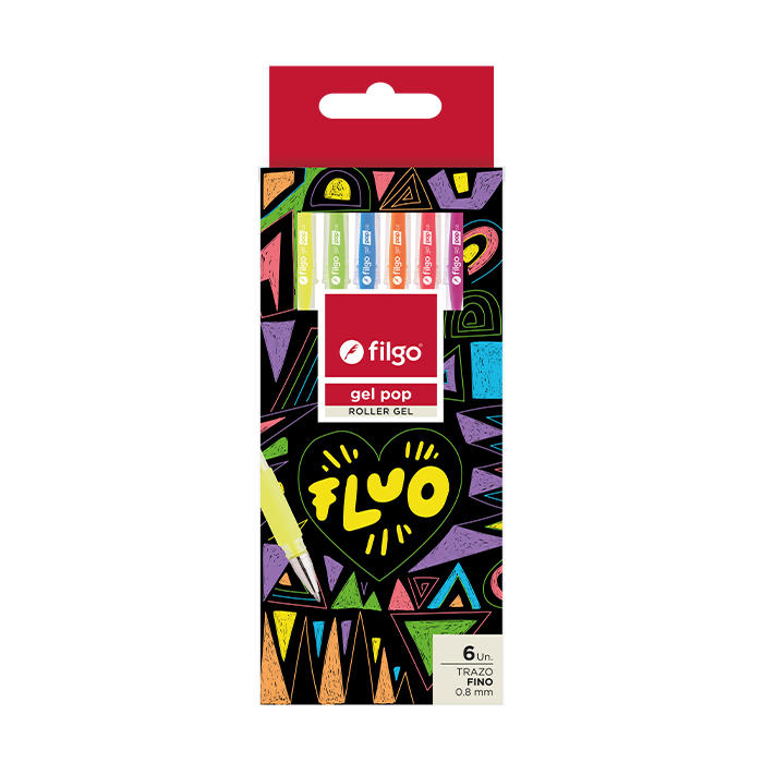 ROLLER GEL POP FLUO X6 FILGO