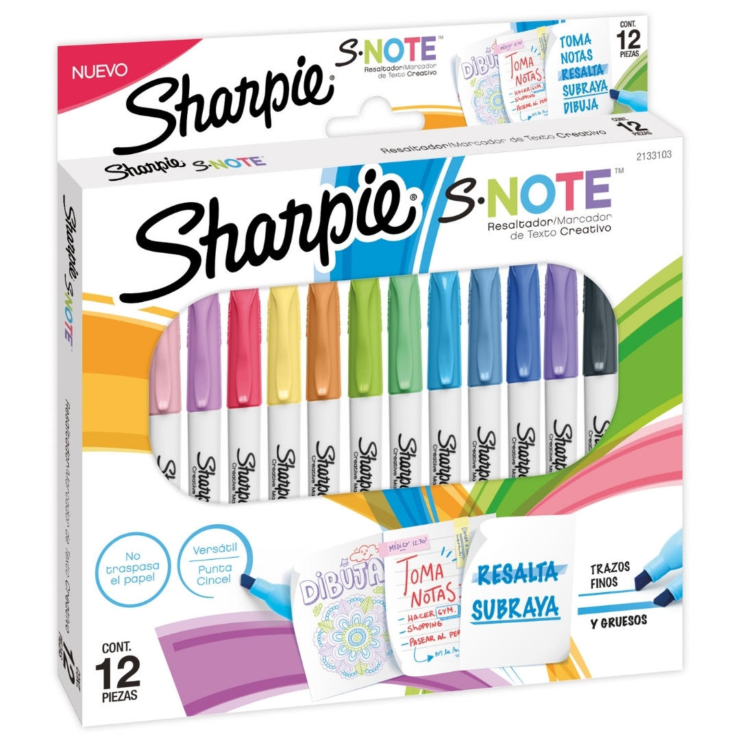 RESALTADOR SHARPIE X12 S.NOTE 