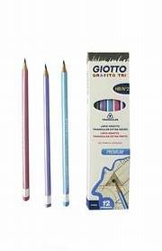 LAPIZ GIOTTO GRAFITO TRI X12 HB CUERPO PASTEL 