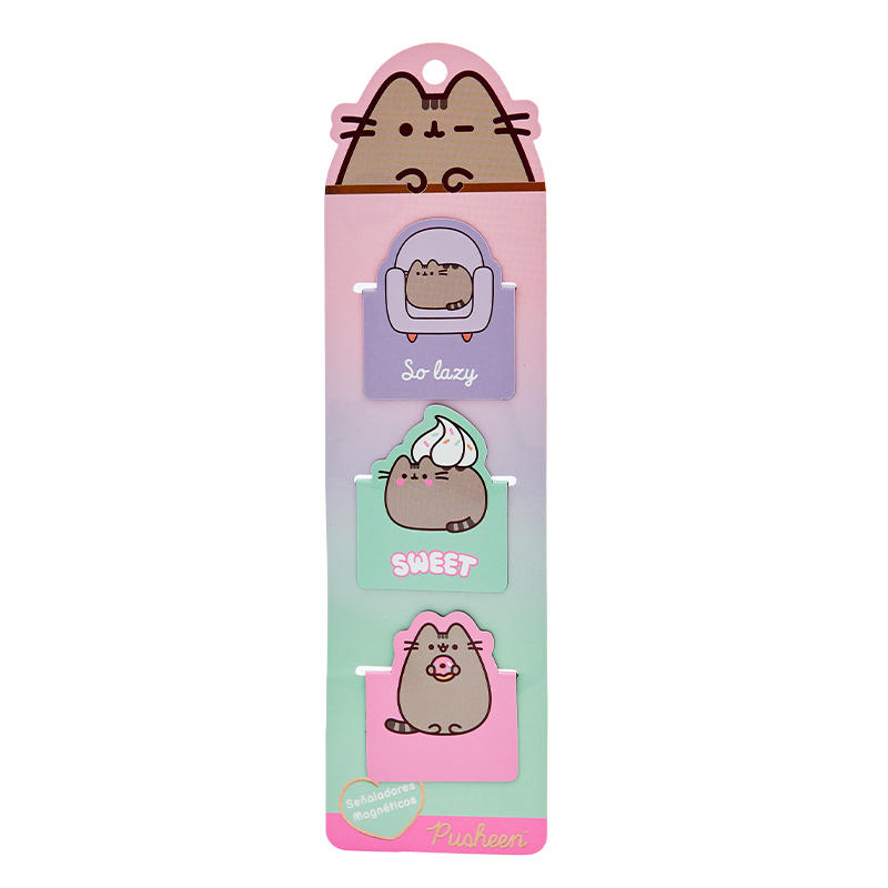 MAGNETIC BOOKMARTKS  PUSHEEN X3 MOOVING