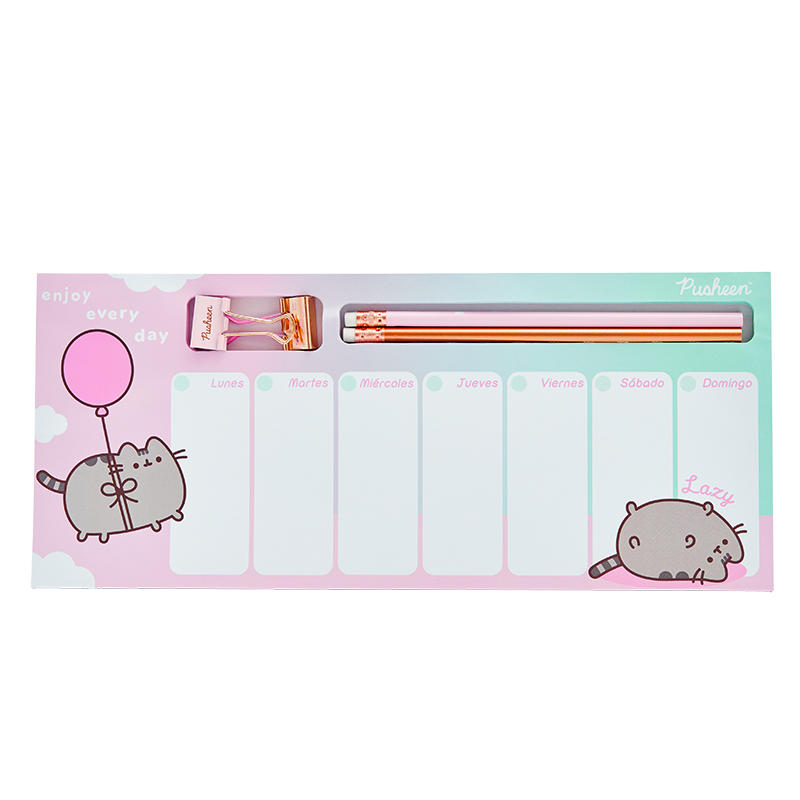 PLANNER SEMANAL PUSHEEN CON ACCESORIOS  MOOVING 