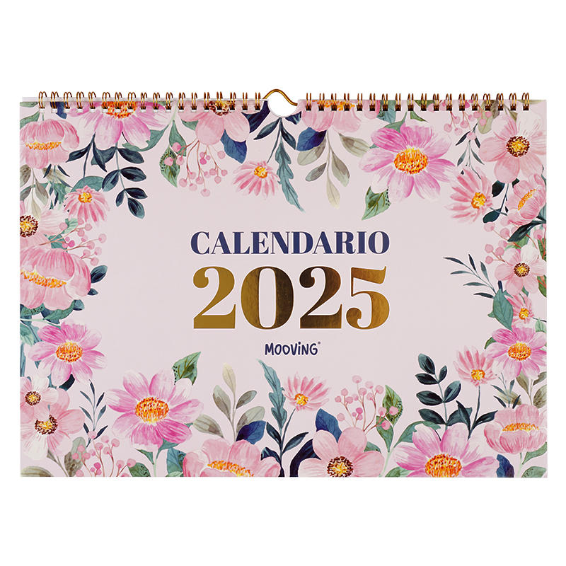 CALENDARIO MOOVING 35X25 FLORAL 2025