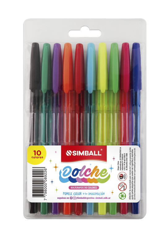 BOLIGRAFO MINI DOLCHE X10 SIMBALL