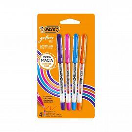 BOLIGRAFO GELOCITY STIC   X4 COLORES  BIC 