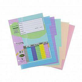 SEPARADOR LAMA ESCOLAR N°3 PVC 6 POS PASTEL LAMA