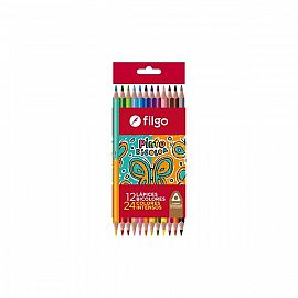 LAPIZ COLOR FILGO PINTO BICOLOR X 12U. LARGOS (PN401-E12-BIC)