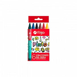 CRAYON DE CERA FILGO 6 COLORES (WXC-E6-SUR)