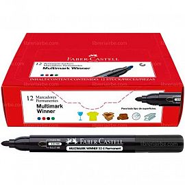 Marcador Permanente Faber Castell Red 52