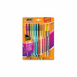 BOLIGRAFO FASHION X10 COLORES BIC 