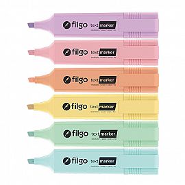 RESALTADOR FILGO TEXT MARKER PASTEL RETRO X 12U.C/U V/COLORES (TXM-C12-317/312)