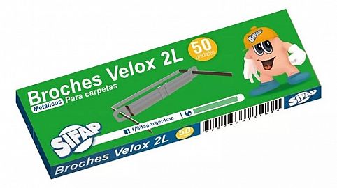 Broche Velox de Metal 2Lx50