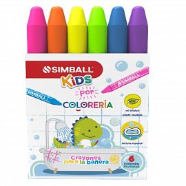 CRAYON PARA BAÑERA X6 COLORES SIMBALL